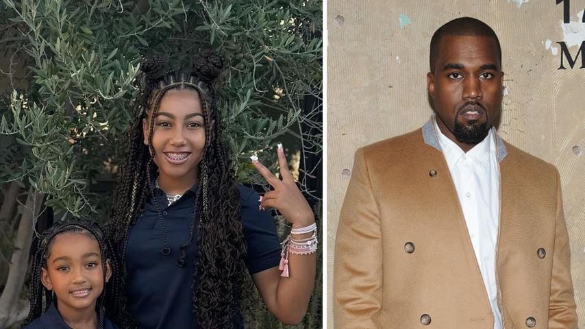 Collage: Chicago West, North West und Kanye West