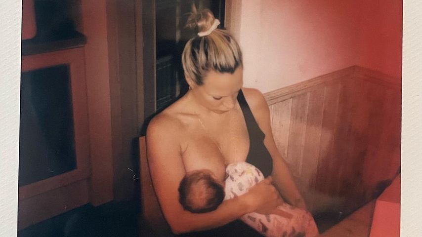 Chloe Madeley und ihre Tochter Bodhi Rae Georgia Haskell