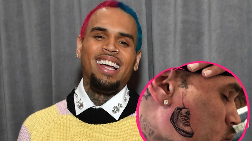 Absurd: Chris Brown hat neues Schuh-Tattoo – im Gesicht!