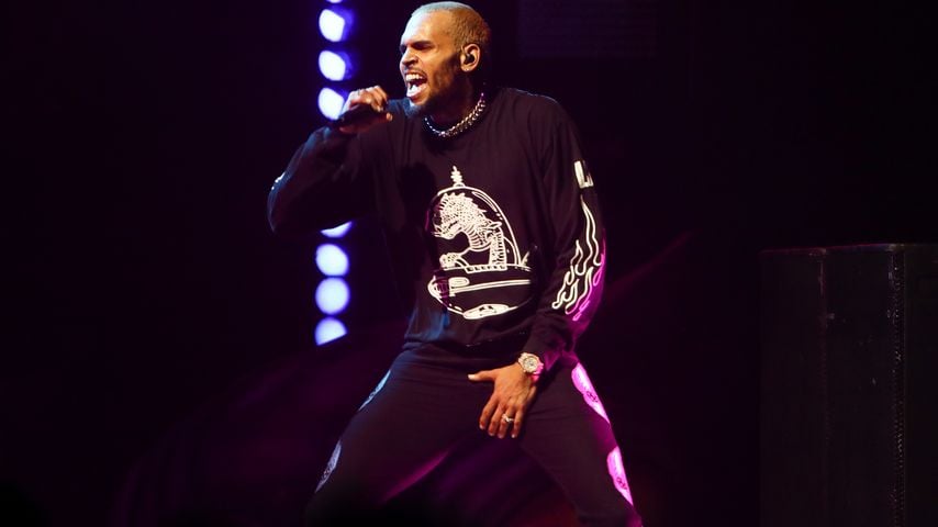 Chris Brown während eines Konzerts