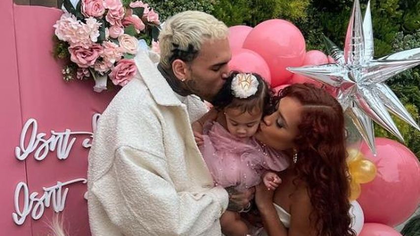 Chris Brown und Diamond mit ihrer Tochter Lovely an ihrem Geburtstag