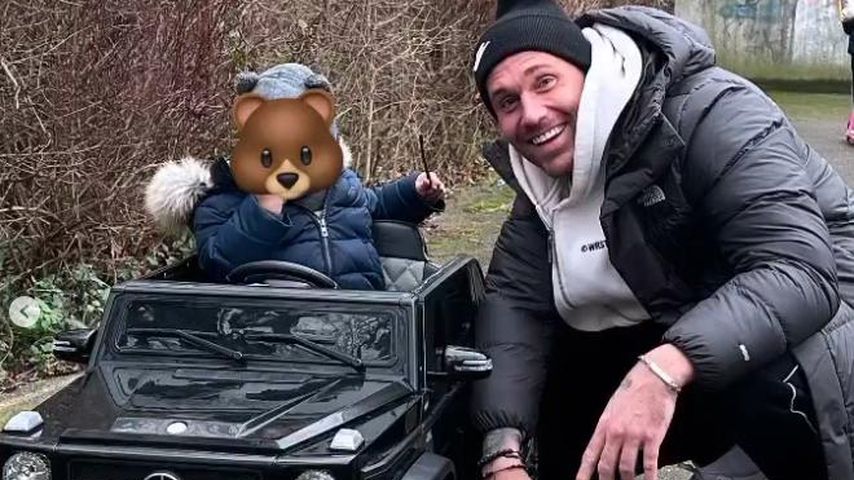 Chris Broy mit seinem Sohn George