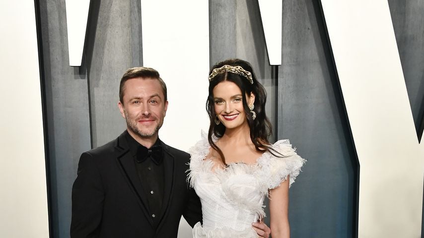 Chris Hardwick und Lydia Hearst, US-amerikanische TV-Stars
