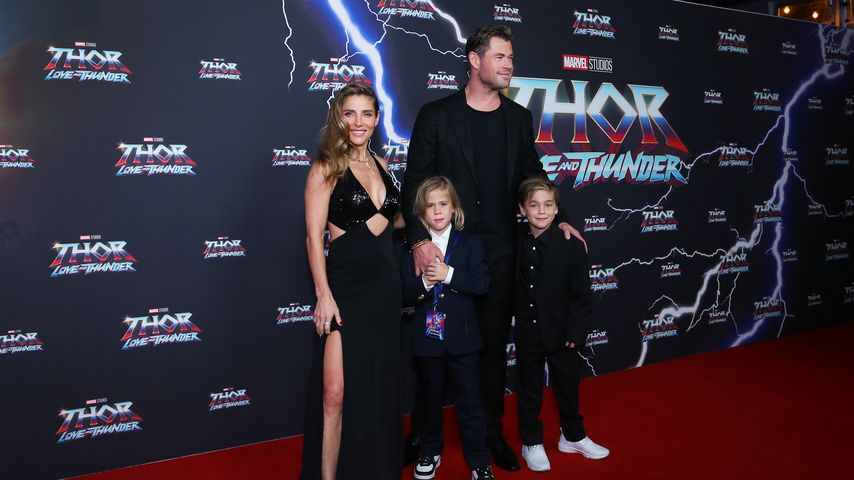 Chris Hemsworth, Elsa Pataky und ihre Kinder Sasha und Tristan bei der "Thor"-Premiere in Sydney
