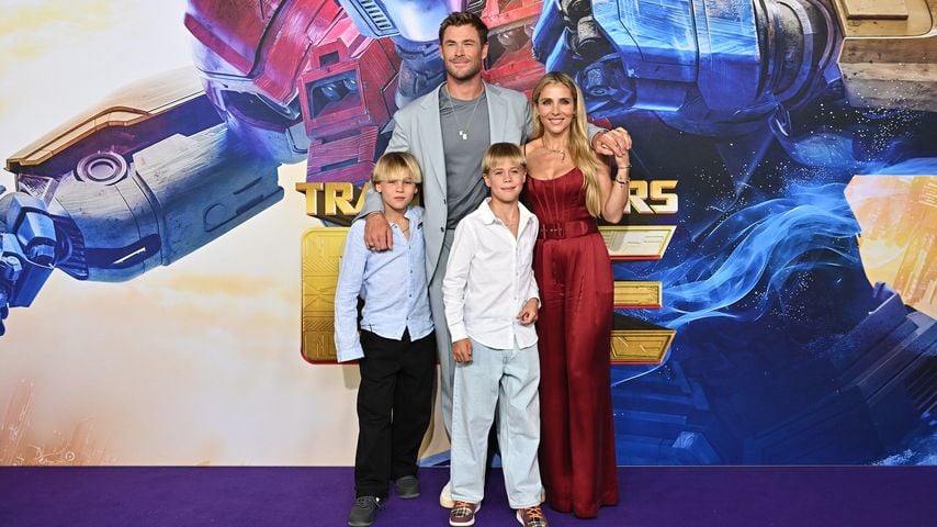 Chris Hemsworth mit seiner Familie bei der Premiere von "Transformers One"