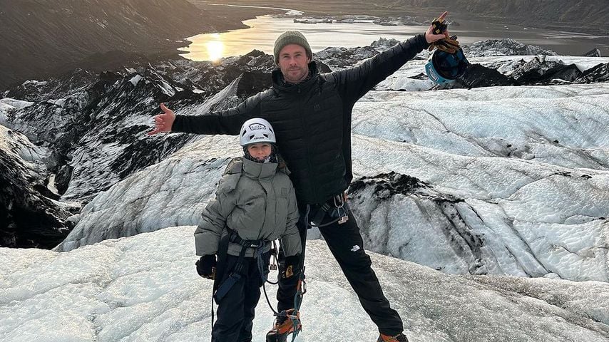 Chris Hemsworth, Schauspieler, mit seiner Tochter India