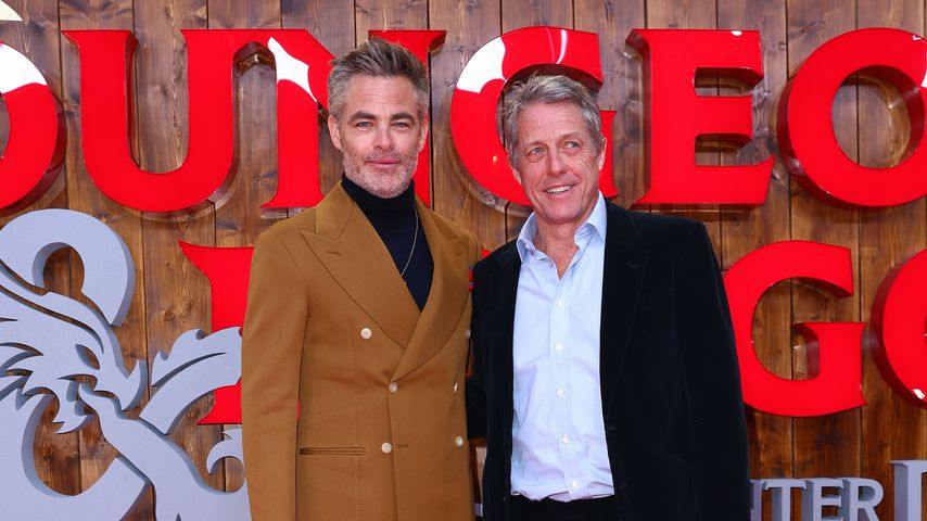 Chris Pine und Hugh Grant auf der "Dungeons & Dragons: Honor Among Thieves"-Premiere im März 2023