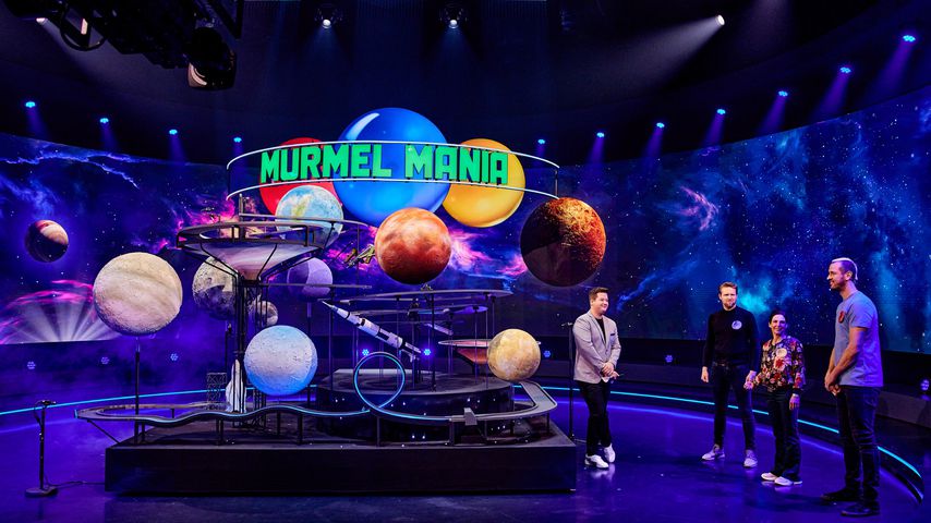 Chris Tall, Julius Brink, Sabrina Mockenhaupt und Pascal Hens bei "Murmel Mania"