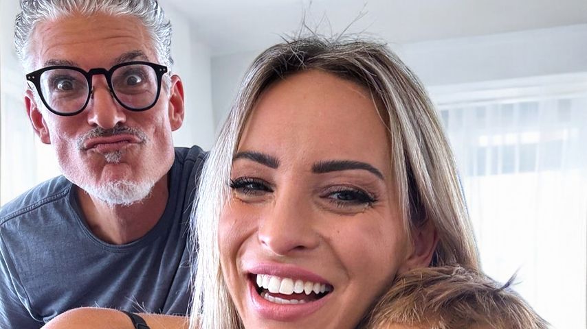Chris Töpperwien und Nicole Töpperwien mit ihrem Sohn im Oktober 2024