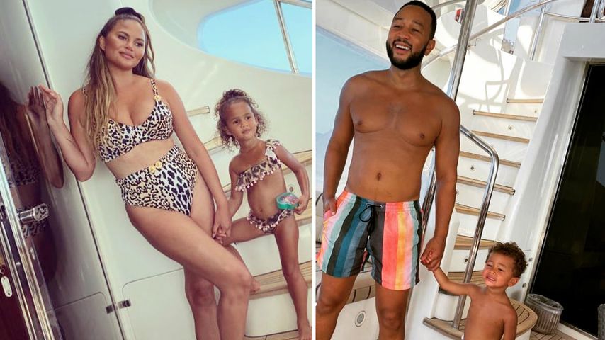 Wie süß! Chrissy Teigen und John im Partnerlook mit Kids