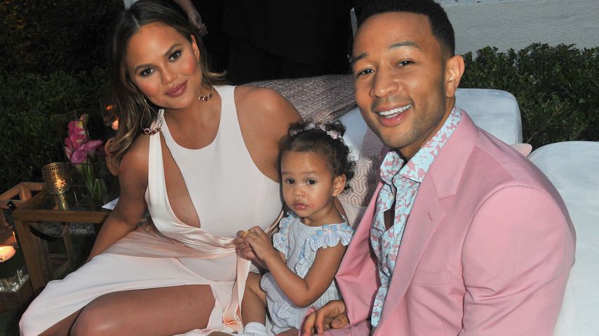 Chrissy Teigen, Luna Simone Stephens und John Legend bei einem Event in Beverly Hills im Juni 2018