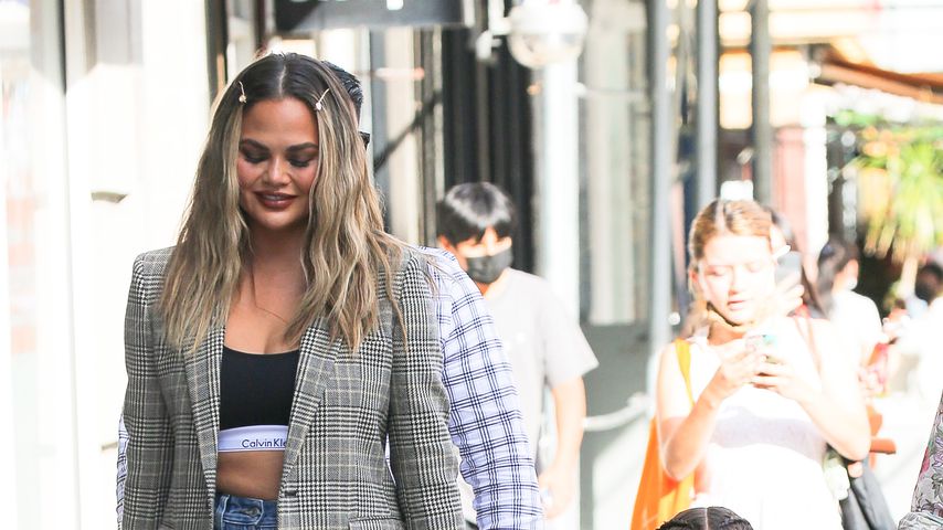 Chrissy Teigen und ihre Tochter Luna in New York