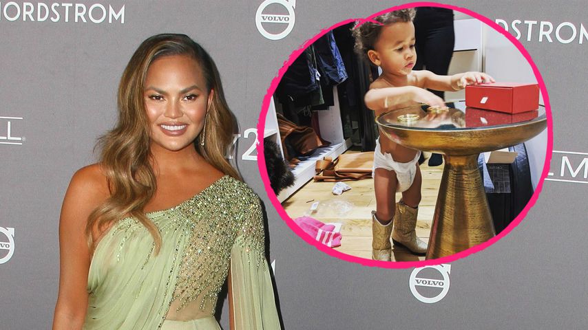 "Yeehaw": Chrissy Teigen zeigt Miles in Cowboy-Stiefeln