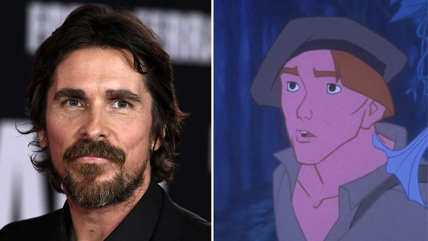 Collage: Christian Bale, Thomas aus "Pocahontas"