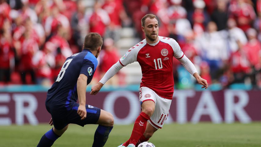 Christian Eriksen beim Spiel Finnland gegen Dänemark