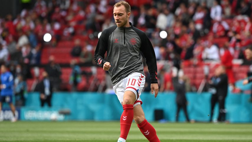 Christian Eriksen vor dem EM-Spiel Dänemark gegen Finnland am 12. Juni 2021