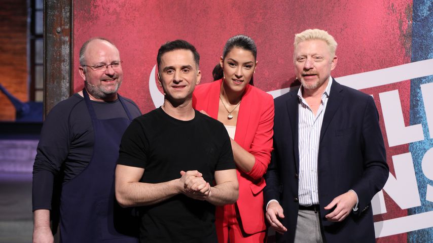 Christian Lohse, Özcan Cosar, Rebecca Mir und Boris Becker bei "Grill den Henssler"