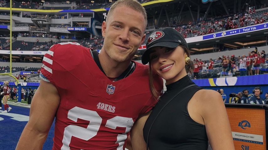 Christian McCaffrey und Olivia Culpo im September 2023