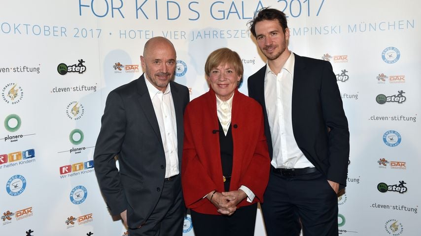 Christian Neureuther und Rosi Mittermaier mit ihrem Sohn Felix Neureuther