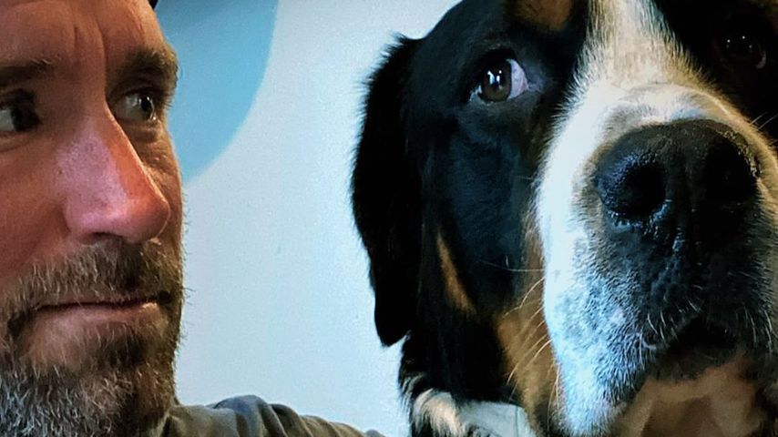 Christian Schauf mit seinem Hund