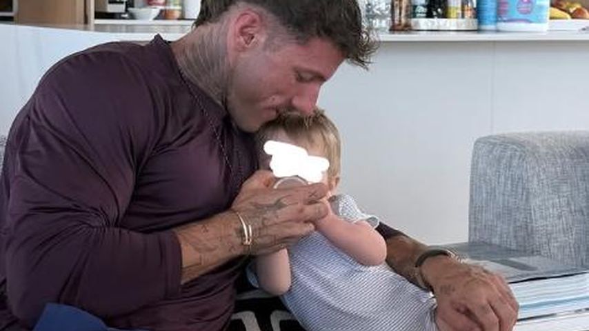 Influencer Christian Wolf mit seinem Sohn Noah, März 2025