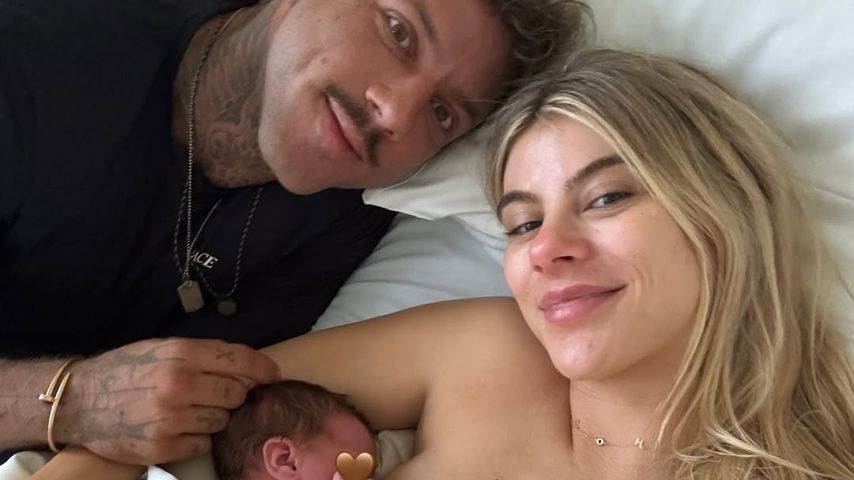 Christian Wolf und Romina Palm mit ihrem Baby, Mai 2025