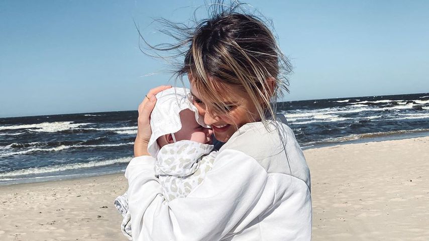 "Das erste Mal Meer": Christin Kaeber macht Ausflug mit Baby