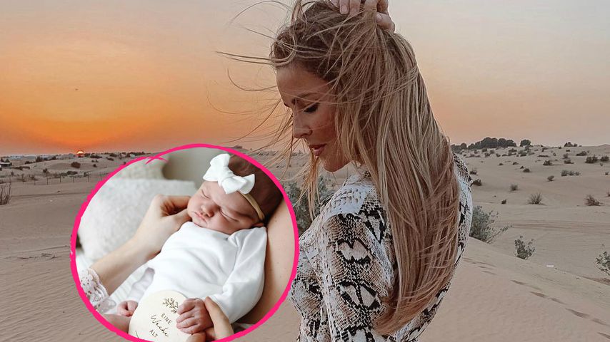 Christin Kaeber postet das erste Bild mit ihrer Tochter