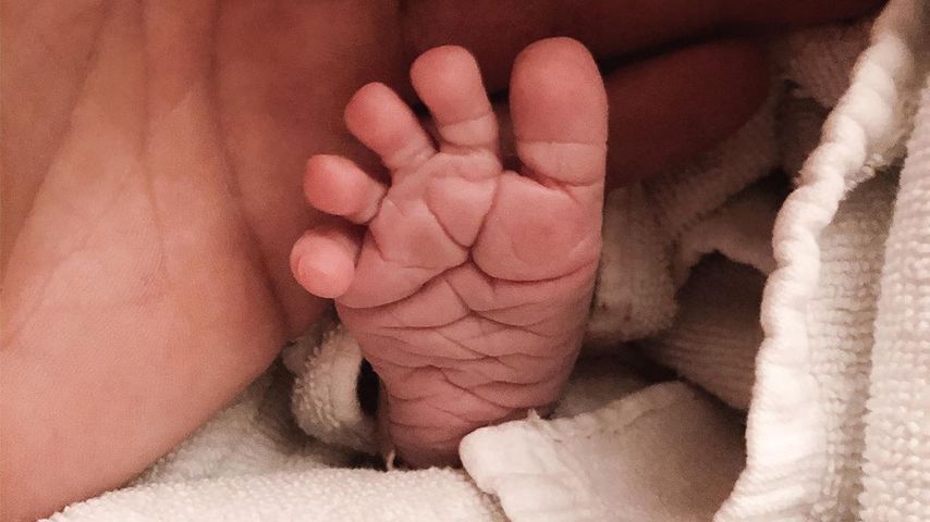 Christin Kaebers Baby kurz nach der Geburt im März 2020