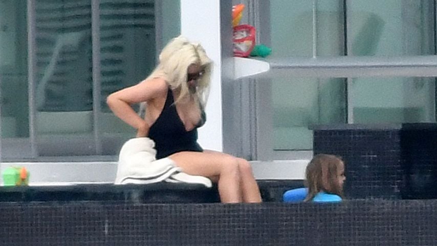 Christina Aguilera mit ihrer Tochter, Februar 2021