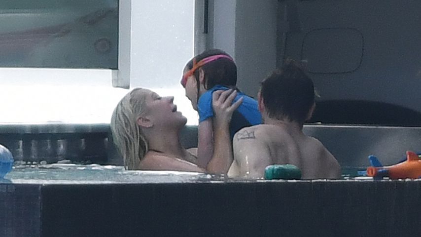 Christina Aguilera mit ihrer Tochter Summer und ihrem Verlobten Matthew Rutler