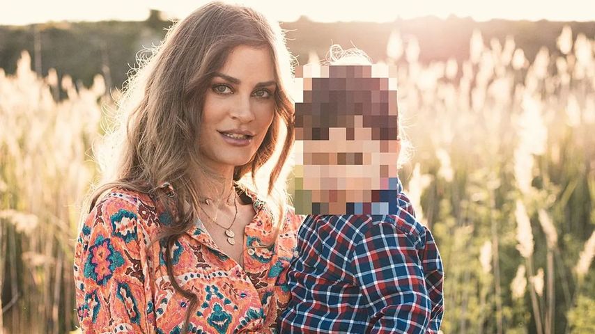 Christina Braun und ihr Sohn im September 2022