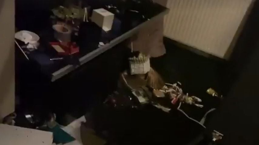 Christina Dimitrious verwüstete Wohnung