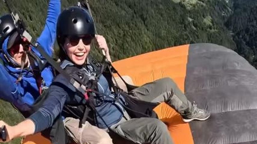 Luca und Christina Hänni genießen Rendezvous in der Luft