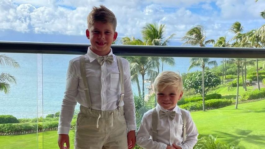 Christina Halls Söhne Brayden und Hudson London