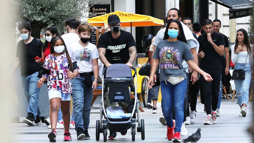 Christina Milian und Matt Pokora mit den Kids Violet und Isaiah