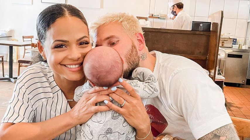 Christina Milian, ihr Partner Matt Pokora und ihr Sohn Kenna, Mai 2021