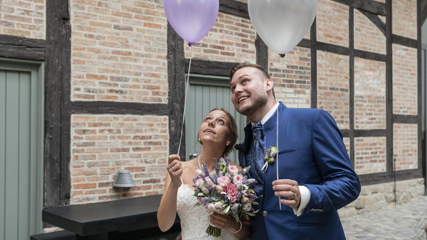 Christina und Marcel nach ihrem Jawort bei "Hochzeit auf den ersten Blick"