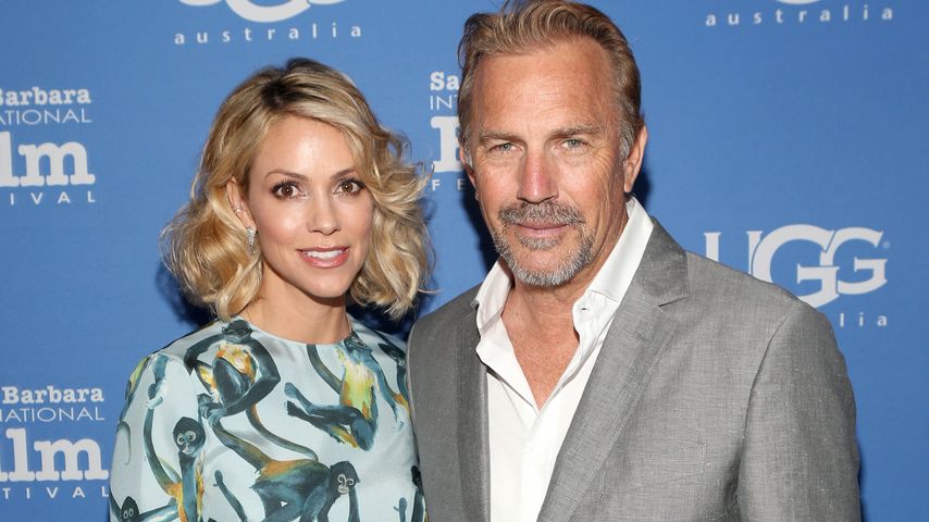 Christine Baumgartner und Kevin Costner, Februar 2015