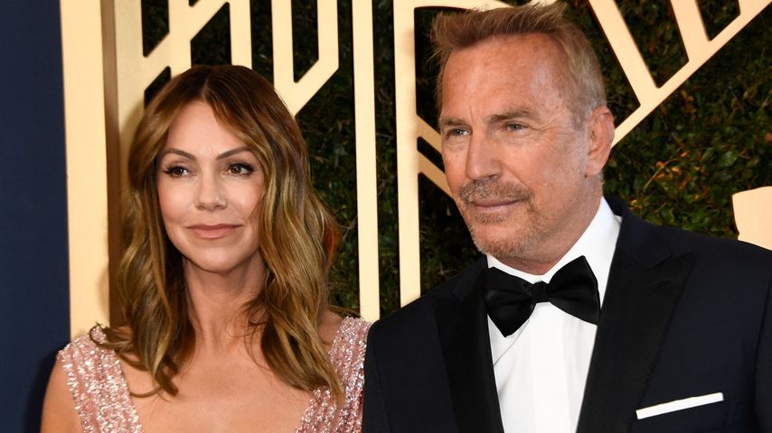 Christine Baumgartner und Kevin Costner im Februar 2022