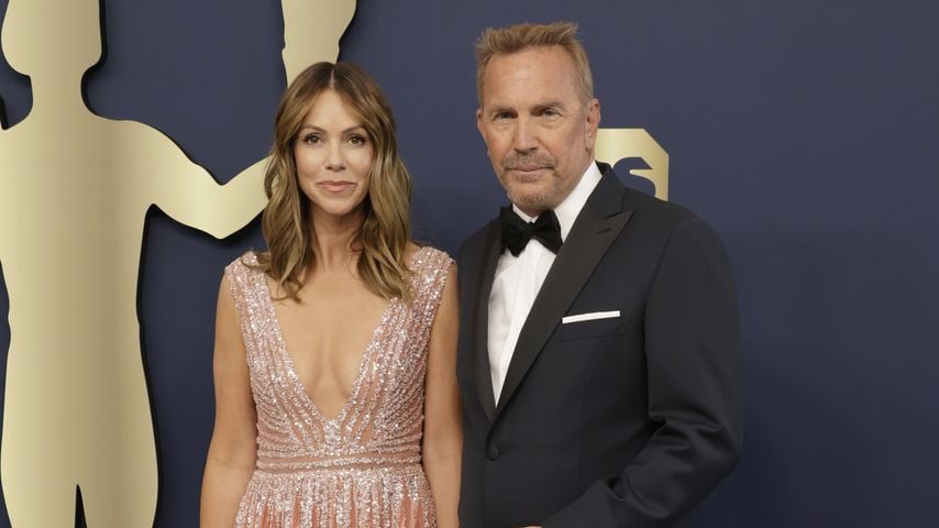 Christine Baumgartner und Kevin Costner im Jahr 2022