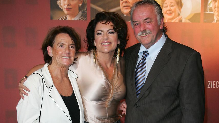 Christine Neubauer mit ihren Eltern Lydia und Erwin, 2007