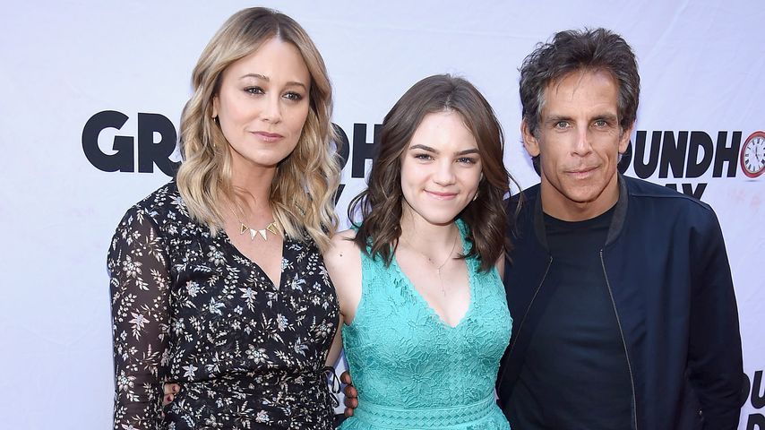Christine Taylor und Ben Stiller mit ihrer Tochter Ella Olivia, 2017