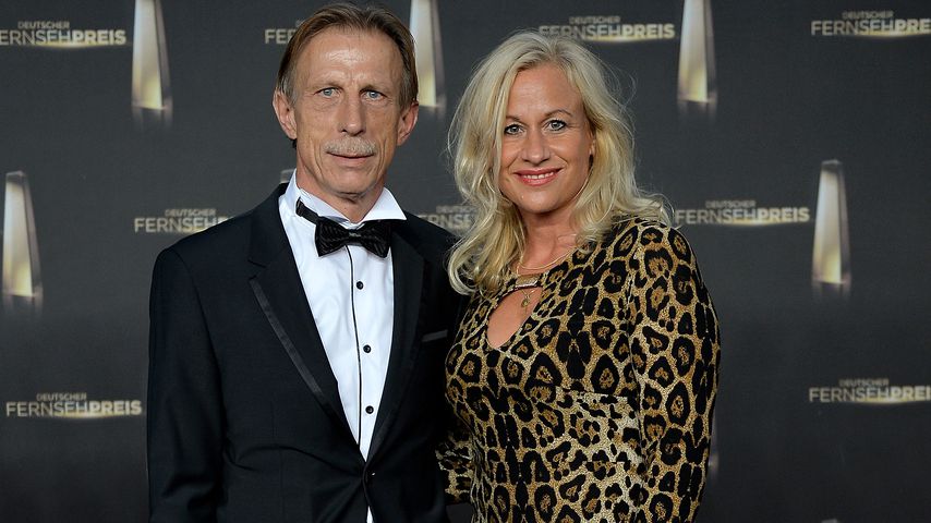 Christoph Daum und Angelica Camm-Daum beim Deutschen Fernsehpreis in Köln im Oktober 2014