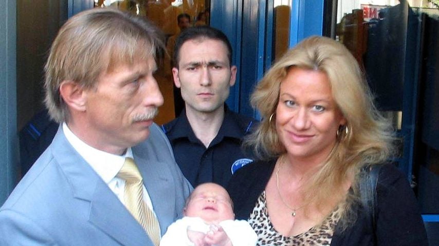 Christoph Daum und Angelica Camm nach der Geburt ihres Kindes im April 2005 in Instanbul