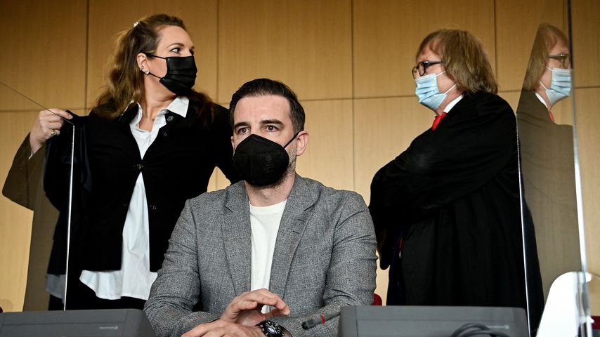 Christoph Metzelder im Gerichtssaal, April 2021 in Düsseldorf