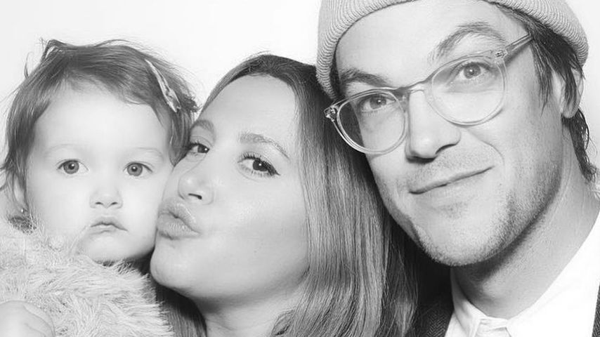 Christopher French und Ashley Tisdale mit ihrer Tochter Jupiter