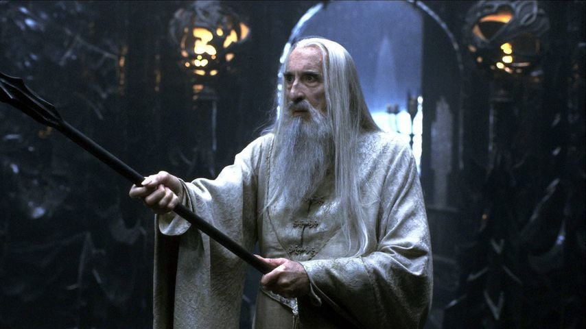 Christopher Lee als Saruman in "The Lord of the Rings: The Fellowship of the Ring" (2001)