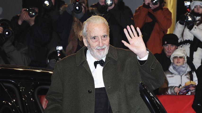 Christopher Lee bei der Premiere von "Night Train to Lisbon" auf der 63. Berlinale im Berlinale Palast
