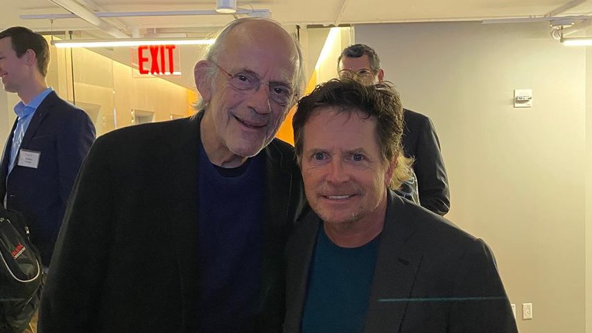 Christopher Lloyd und Michael J. Fox aus "Zurück in die Zukunft" während der Poker-Nacht 2020